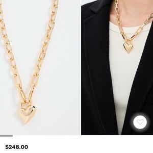 Jenny Bird Gold Heart Pendant Necklace